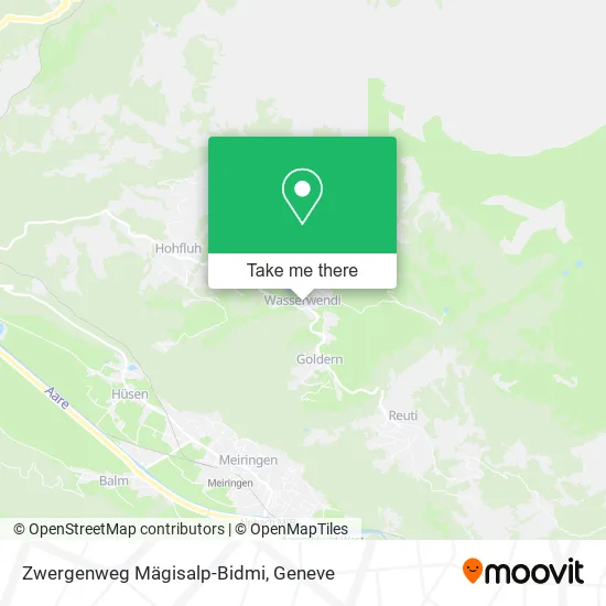 Zwergenweg Mägisalp-Bidmi map
