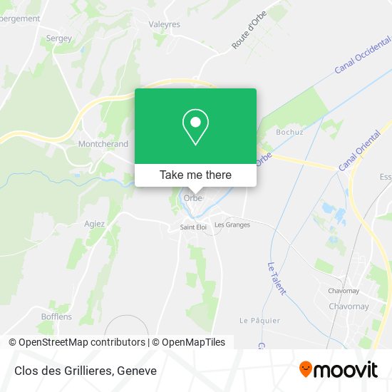 Clos des Grillieres map