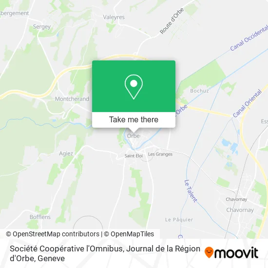 Société Coopérative l'Omnibus, Journal de la Région d'Orbe map