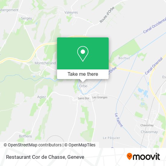 Restaurant Cor de Chasse map