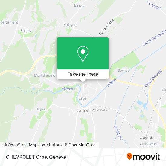 CHEVROLET Orbe map