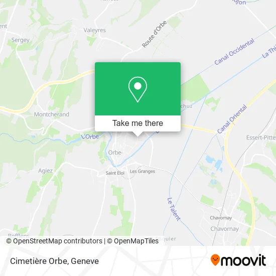 Cimetière Orbe plan