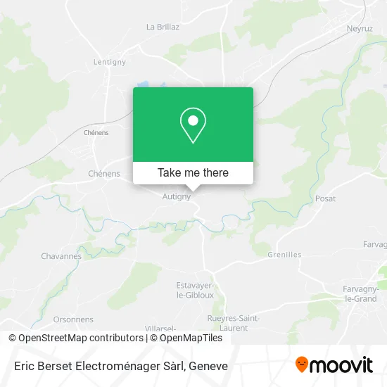 Eric Berset Electroménager Sàrl map