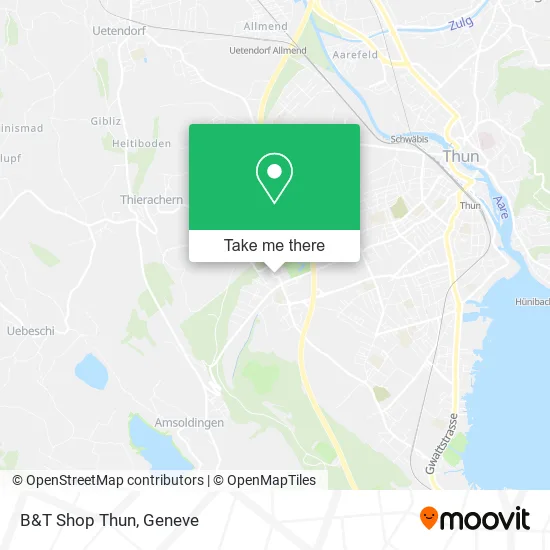 B&T Shop Thun map