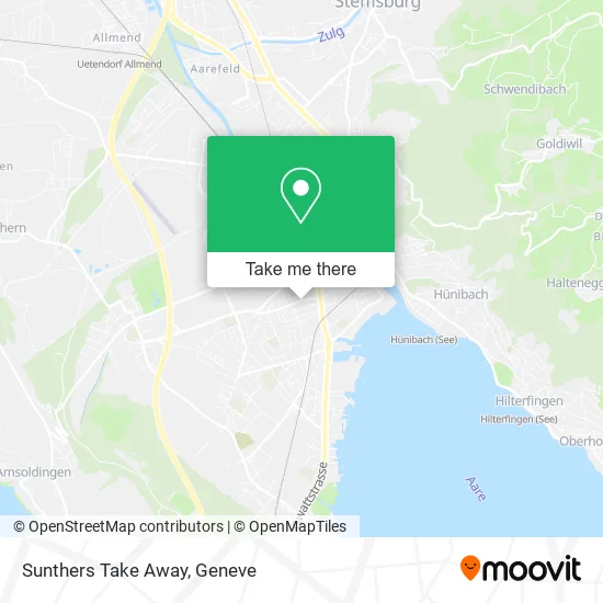 Sunthers Take Away map