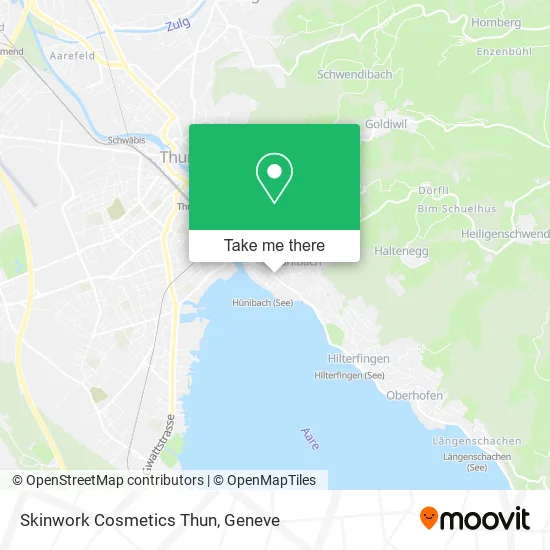 Skinwork Cosmetics Thun map