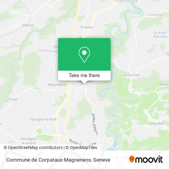 Commune de Corpataux-Magnenens map