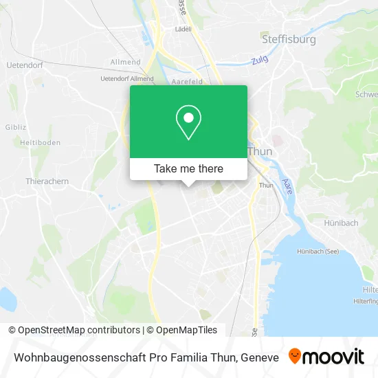 Wohnbaugenossenschaft Pro Familia Thun map