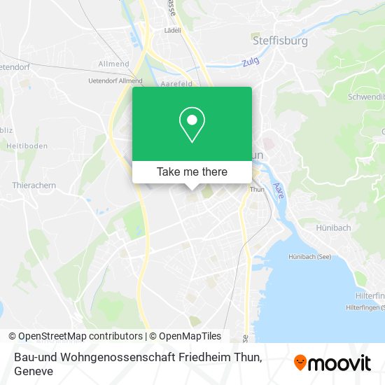 Bau-und Wohngenossenschaft Friedheim Thun map