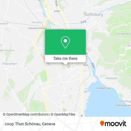 coop Thun Schönau map