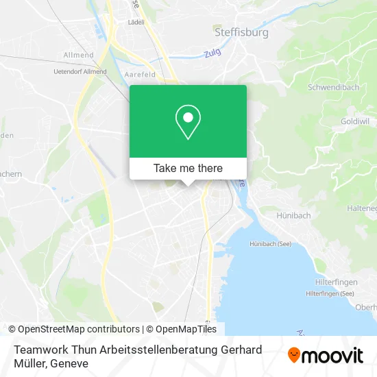Teamwork Thun Arbeitsstellenberatung Gerhard Müller map