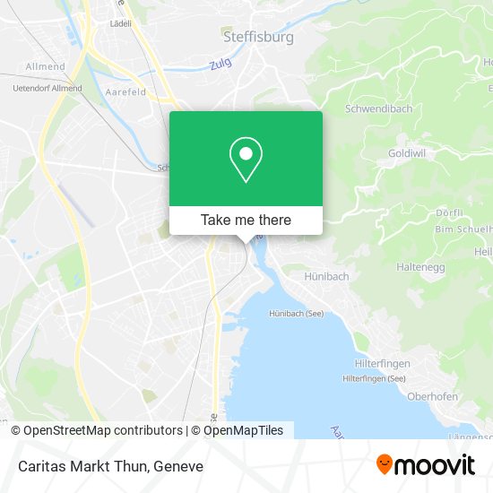 Caritas Markt Thun map