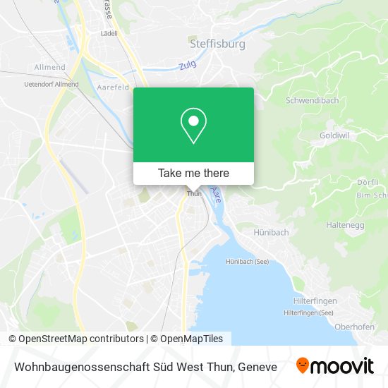 Wohnbaugenossenschaft Süd West Thun map