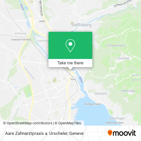 Aare Zahnarztpraxis a. Urscheler map