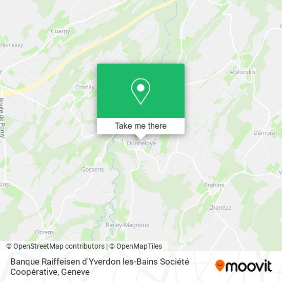 Banque Raiffeisen d'Yverdon les-Bains Société Coopérative map