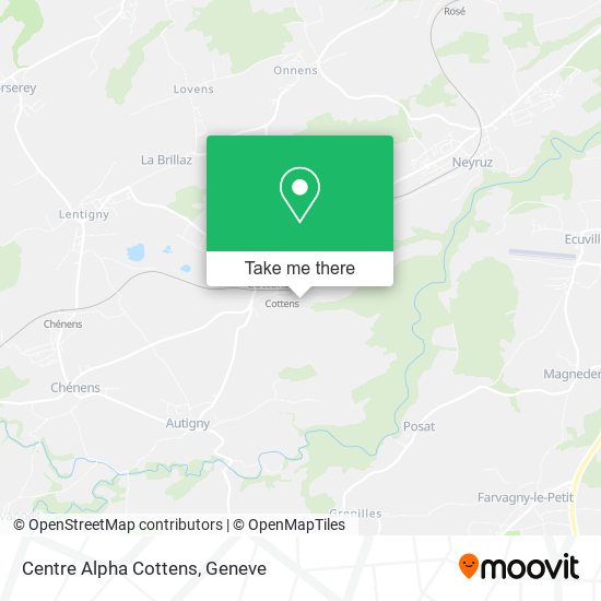 Centre Alpha Cottens map