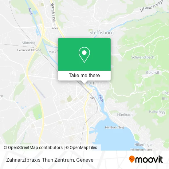 Zahnarztpraxis Thun Zentrum map