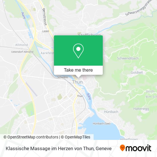 Klassische Massage im Herzen von Thun map