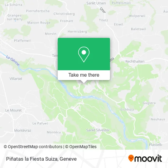 Piñatas la Fiesta Suiza map