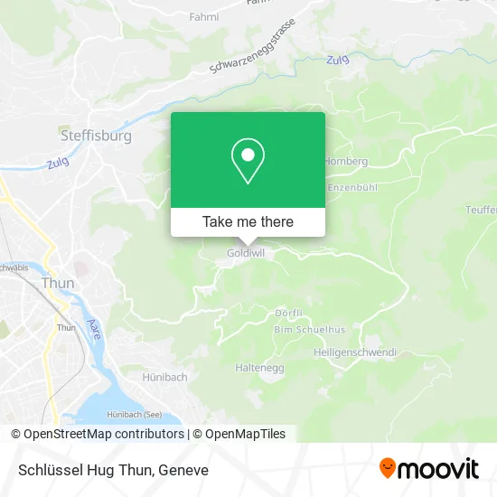 Schlüssel Hug Thun map