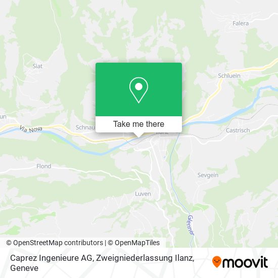 Caprez Ingenieure AG, Zweigniederlassung Ilanz map