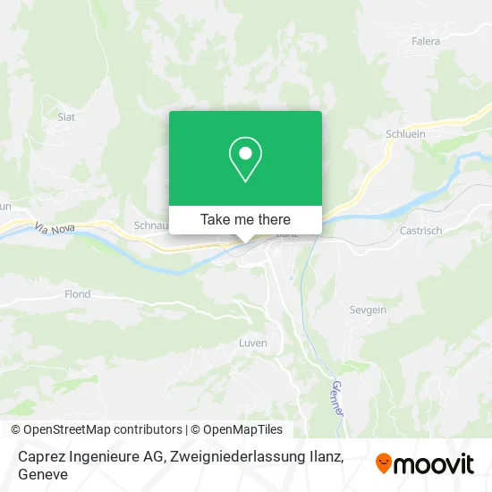 Caprez Ingenieure AG, Zweigniederlassung Ilanz map