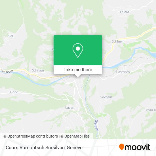 Cuors Romontsch Sursilvan map