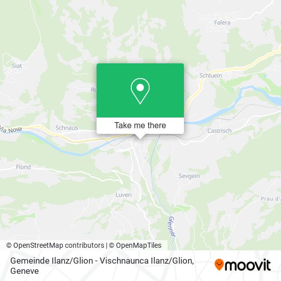 Gemeinde Ilanz / Glion - Vischnaunca Ilanz / Glion map