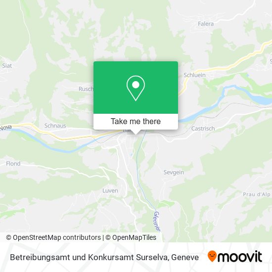 Betreibungsamt und Konkursamt Surselva map