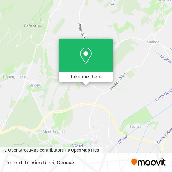 Import Tri-Vino Ricci map