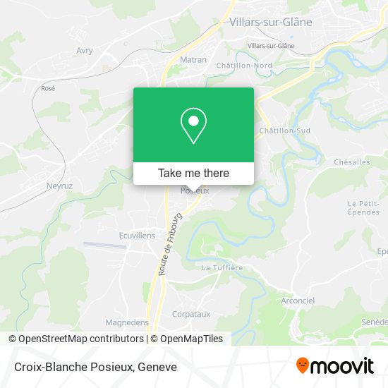 Croix-Blanche Posieux map