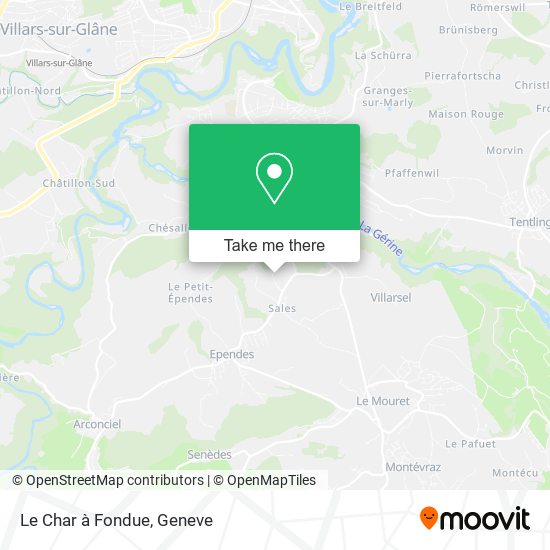 Le Char à Fondue map