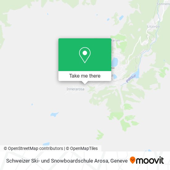 Schweizer Ski- und Snowboardschule Arosa map