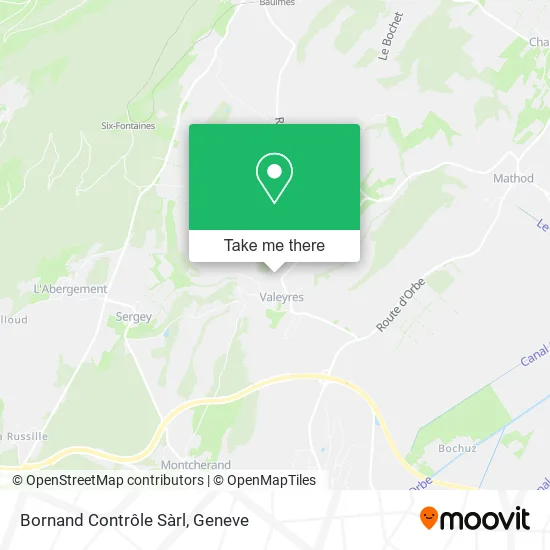 Bornand Contrôle Sàrl map