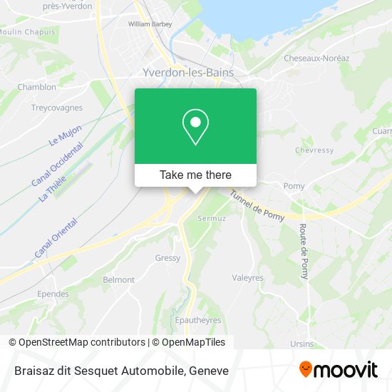 Braisaz dit Sesquet Automobile map