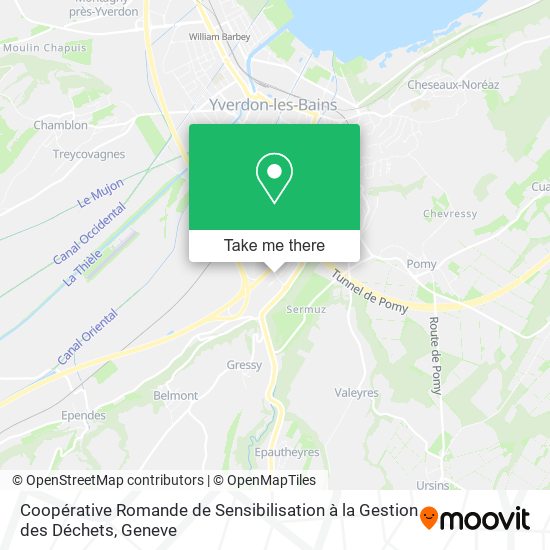 Coopérative Romande de Sensibilisation à la Gestion des Déchets map