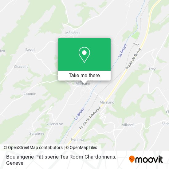 Boulangerie-Pâtisserie Tea Room Chardonnens map