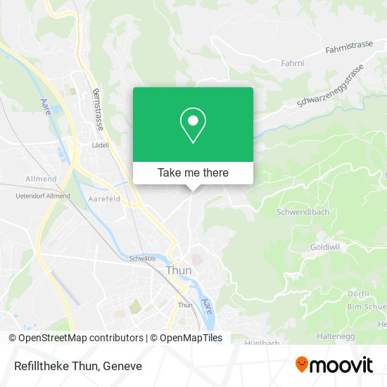 Refilltheke Thun map