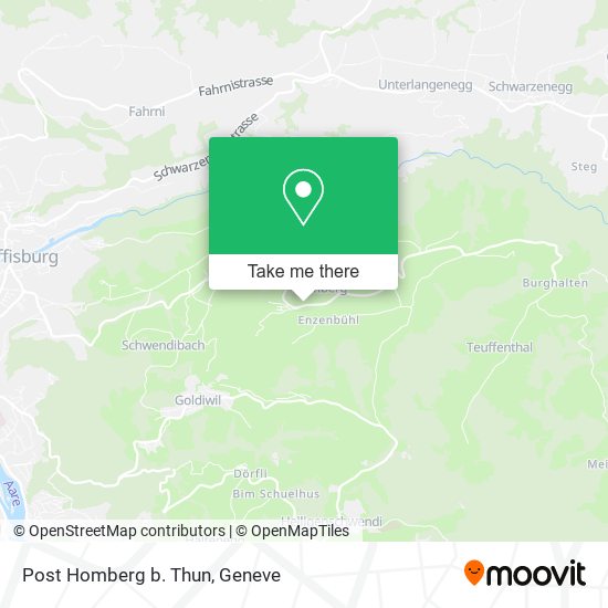 Post Homberg b. Thun map