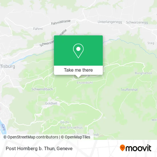 Post Homberg b. Thun map