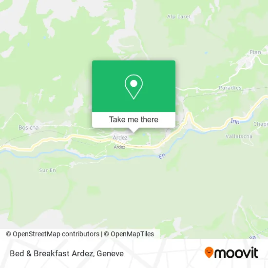 Bed & Breakfast Ardez map