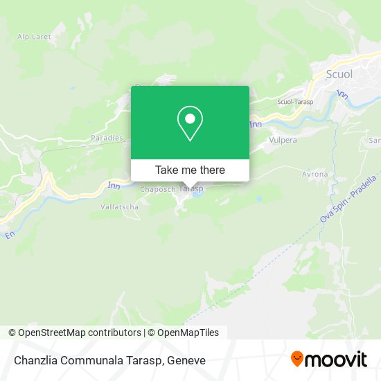 Chanzlia Communala Tarasp map