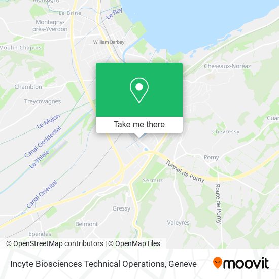 Incyte Biosciences Technical Operations map