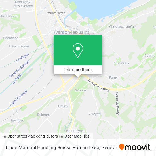Linde Material Handling Suisse Romande sa map