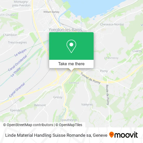 Linde Material Handling Suisse Romande sa map
