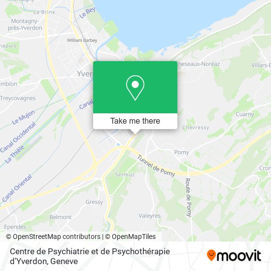 Centre de Psychiatrie et de Psychothérapie d'Yverdon map