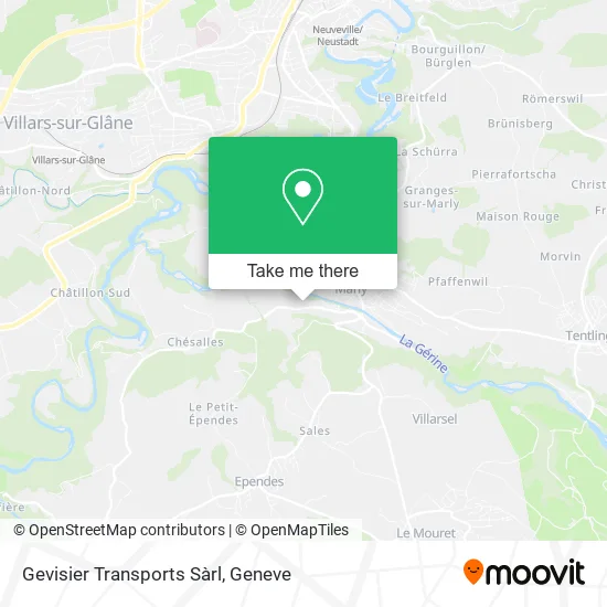 Gevisier Transports Sàrl map