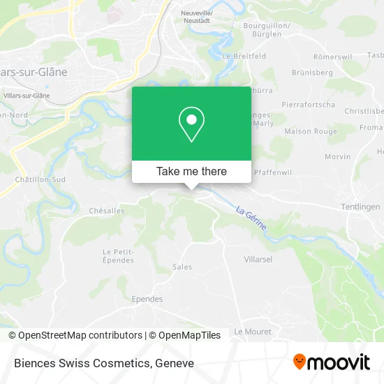 Biences Swiss Cosmetics map