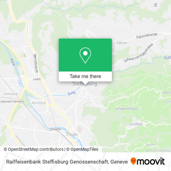 Raiffeisenbank Steffisburg Genossenschaft map