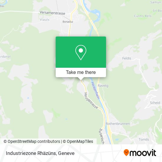 Industriezone Rhäzüns map